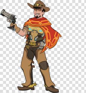 My Dear Travis Cosplaying As Mccree From Overwatch   Cartoon  HD Png Download