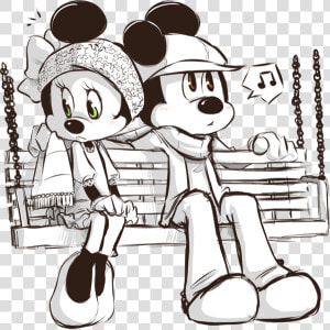 Clip Art Disney Cast Parte Voltando   Drawing Mickey Mouse An Friends  HD Png Download