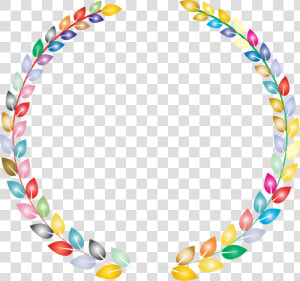 Body Jewelry circle line   Laurel Leaves Rainbow  HD Png Download