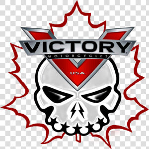 Canuck Victory With Maple Leaf Outline class Photo   Victory Motorcycles Logo Victory  HD Png Download