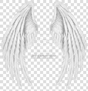 Dance Angel Wings Folded Dragon White Psd   Realistic Angel Wings Drawing  HD Png Download