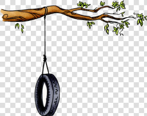 Tree With Tire Swing Png   Tree With Tire Swing  Transparent Png