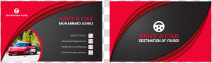 Rent A Car Visiting Card Design In Pakistan  HD Png Download