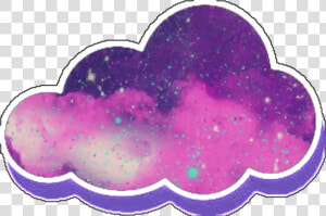  clouds  galaxy  glitter  purple  sparkles  cloud   Heart  HD Png Download