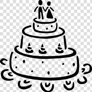 Vector Illustration Of Multi tiered Wedding Cake Traditional   Wedding Cake Vector Png  Transparent Png