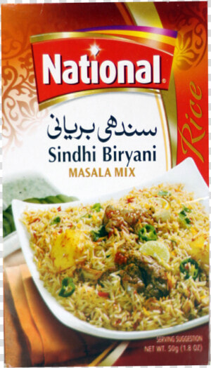 National Sindhi Briyani 45gm Masala Mix   National Sindhi Biryani Masala  HD Png Download