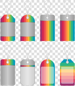 Price Tags  Ribbon  Colorful  Rainbow  Design   Rainbow Price Tag  HD Png Download