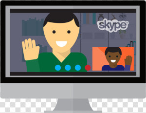 Use New Screen Blur Feature On Skype   Skype Call Illustration  HD Png Download