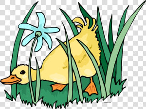 Clip Art Ducks Grass Clipart Png   Pato Animado Comiendo Maiz  Transparent Png