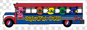 Grateful Dead Dancing Bears On The Bus   Grateful Dead Bus Sticker  HD Png Download