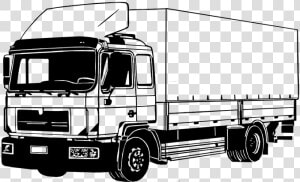 One  Graphic  Truck  90 Years  Computer Graphics   Black And White Lorry  HD Png Download