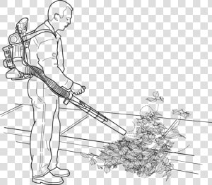 Art figure Drawing shoe   Clipart Black And White Leaf Blower  HD Png Download