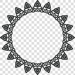 Free Clipart Of A Celtic Round Frame Border Design   Line Circle Border Png  Transparent Png