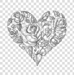 Rose Tattoo Clipart Vintage Rose   Mothers Day Cards Sketch  HD Png Download