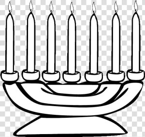 Kwanzaa Candles Black And White  HD Png Download