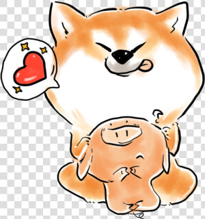 Cute Animal Shiba Inu Cartoon Png And Psd   Shiba Inu Cartoon  Transparent Png