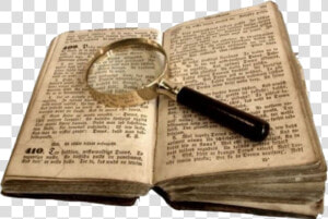  beige  book  magnifyingglass  reading  cute  aesthetic   Detective Fiction  HD Png Download