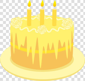 Transparent Birthday Cake Transparent Png   Yellow Birthday Cake Candles  Png Download