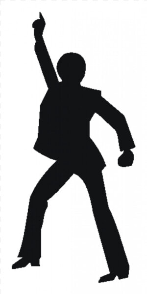 Disco 1970s Dance Silhouette   Male Disco Dancer Silhouette  HD Png Download