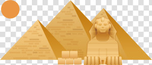 Great Sphinx Of Giza Great Pyramid Of Giza Egyptian   Pyramid Of Giza Vector  HD Png Download