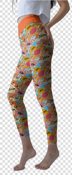 Candy Comics Leggings Yoga Gym Fitness Apparel Sports   Tights  HD Png Download