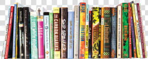 Transparent Bookshelf With Books Clipart   Books On Shelf Png  Png Download