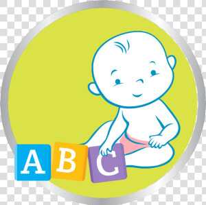 Baby Playing Abc Blocks Icon   Circle  HD Png Download