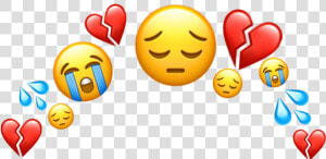  sad  cry  crying  emojis  emojicrown  emoji  crown   Smiley  HD Png Download