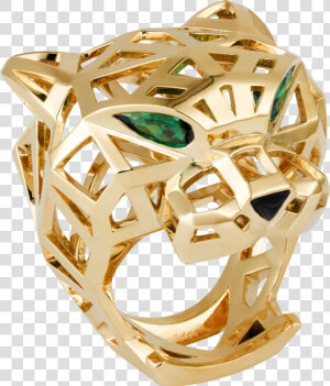 Panthère De Cartier Yellow Gold Ring For Men   Gold Cartier Tiger Ring  HD Png Download