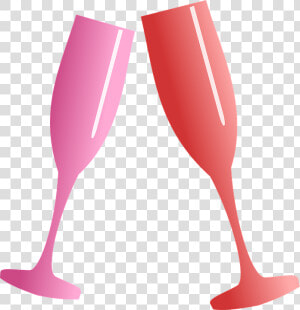 Champagne Toast Png   Pink Champagne Glasses Clipart  Transparent Png