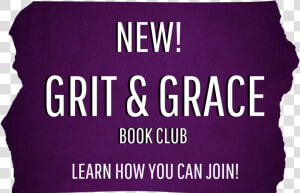 Grit And Grace Book Club Facebook Group   Graphic Design  HD Png Download