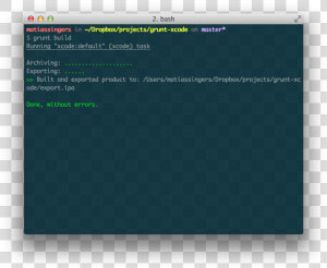 Grunt xcode Build   Package Json Style  HD Png Download