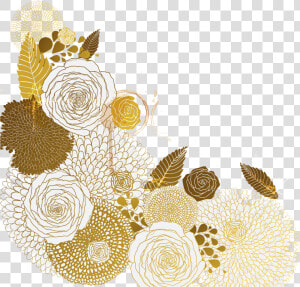 Vector Euclidean Flower Pattern Golden Free Hd Image   Gold Flower Vector Png  Transparent Png