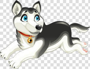 Husky Dog Cartoont Png Clip Art Image   Cartoon Husky Transparent Background  Png Download