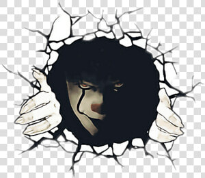 Pennywise Car Decal Clipart   Png Download   Pennywise Sticker  Transparent Png