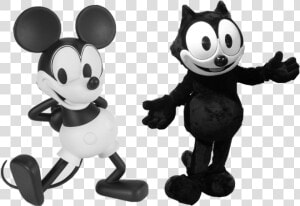  catsofpicsart Mickey Mouse  amp  Felix The Cat 1890s 1900s 1910s 1920s   1920 Mickey Mouse  HD Png Download