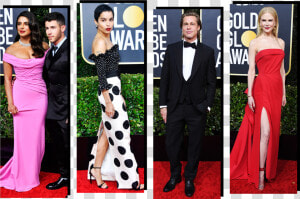 Image May Contain Brad Pitt Nicole Kidman Nick Jonas   Golden Globes 2020 Looks  HD Png Download