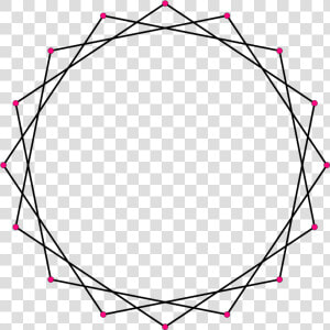 Regular Star Polygon 16 3   17 Sided Star  HD Png Download