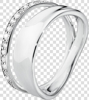 Sterling Silver With Brilliant Cut Diamonds   Ring  HD Png Download