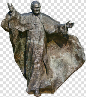 Monument  Pope  John Paul Ii  Karol Józef Wojtyła   Bronze Sculpture  HD Png Download