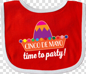 Cinco De Mayo Fiesta Sombrero Hat Baby Bib Red And   Circle  HD Png Download