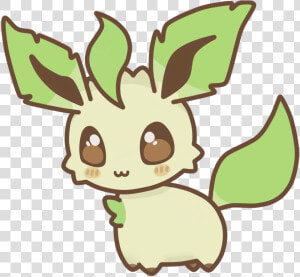 Chibi Leafeon With Flower  HD Png Download