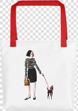 Tote Stripe Tshirt Woman 150dpi Mockup Back Red   Tote Bag  HD Png Download