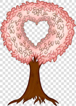  ftestickers  clipart  tree  heartshaped  cute   Illustration  HD Png Download