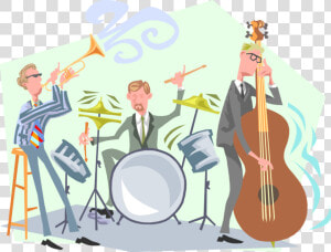 Vector Illustration Of Dixie Jazz Band Musicians Perform   Jazz Musicians Clipart  HD Png Download