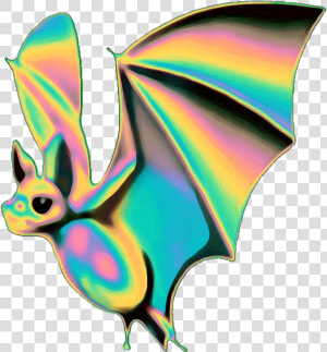  bat  emoji  holo  holographic  holo  iridescent  holographic   Illustration  HD Png Download