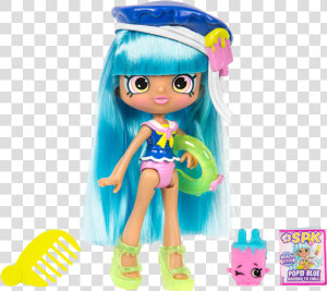 Shopkins Shoppies Beach Style Popsi Blue  HD Png Download