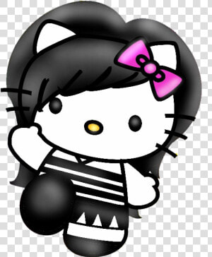 Emo Transparent Image   Hello Kitty Emo Png  Png Download