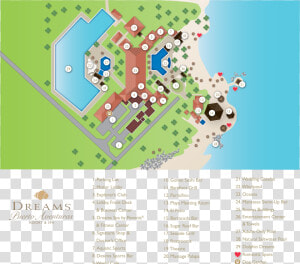 Dreams Puerto Aventuras Resort And Spa Map  HD Png Download