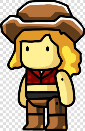 Scribblenauts Cowgirl   Scribblenauts Cowboy  HD Png Download